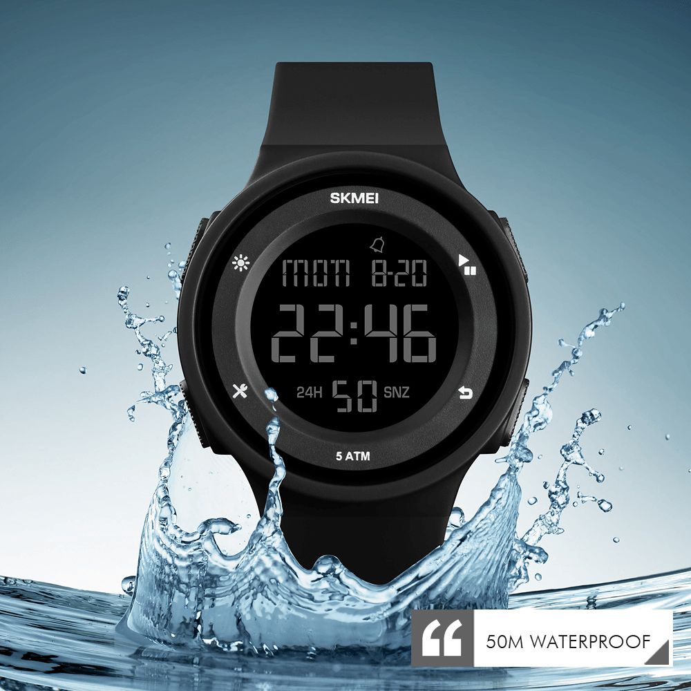 Skmei 1445 Mode Siliconen Waterdicht Led Buitensport Digitaal Horloge