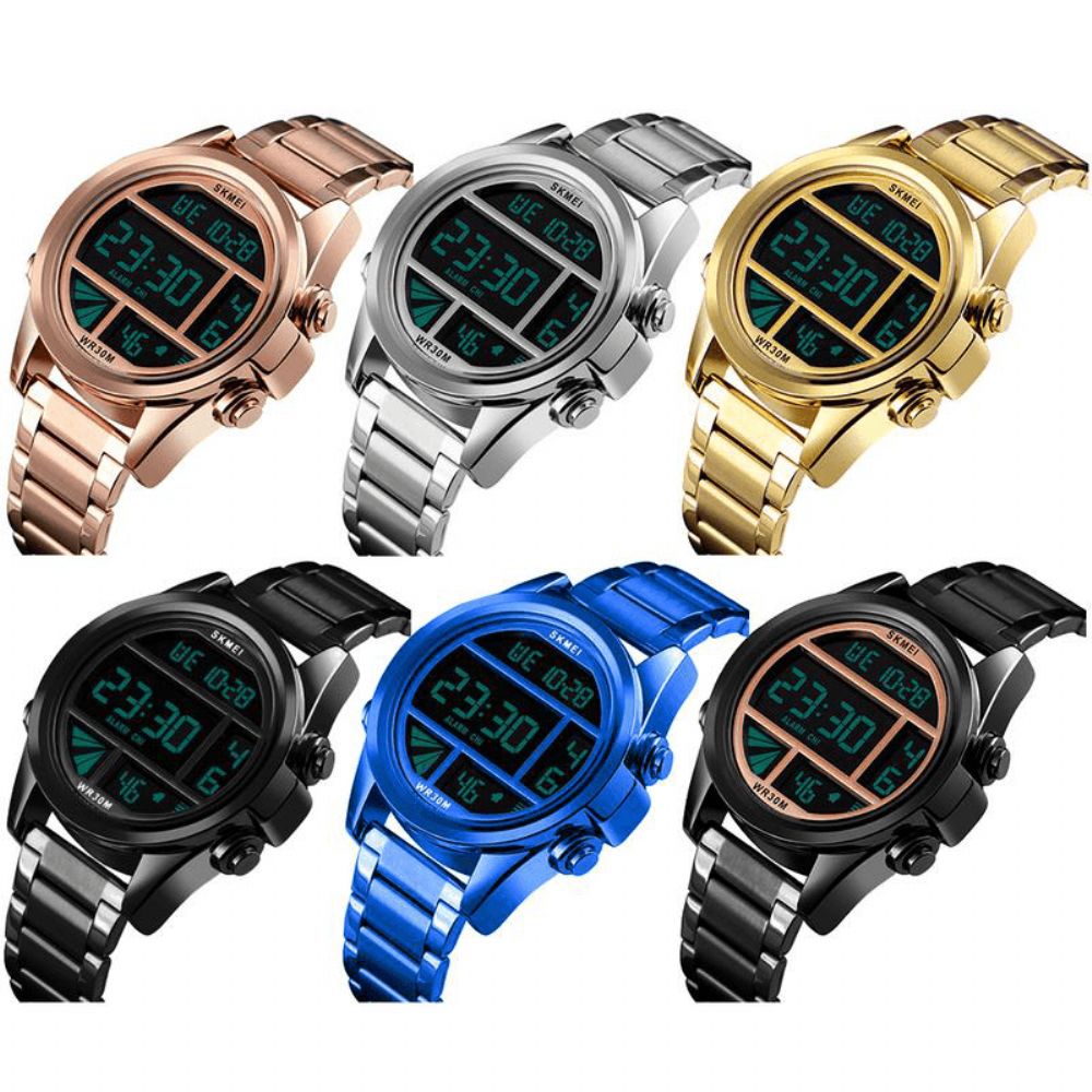 Skmei 1448 Mode Herenhorloge Multifunctioneel Waterdicht Sport Digitaal Horloge