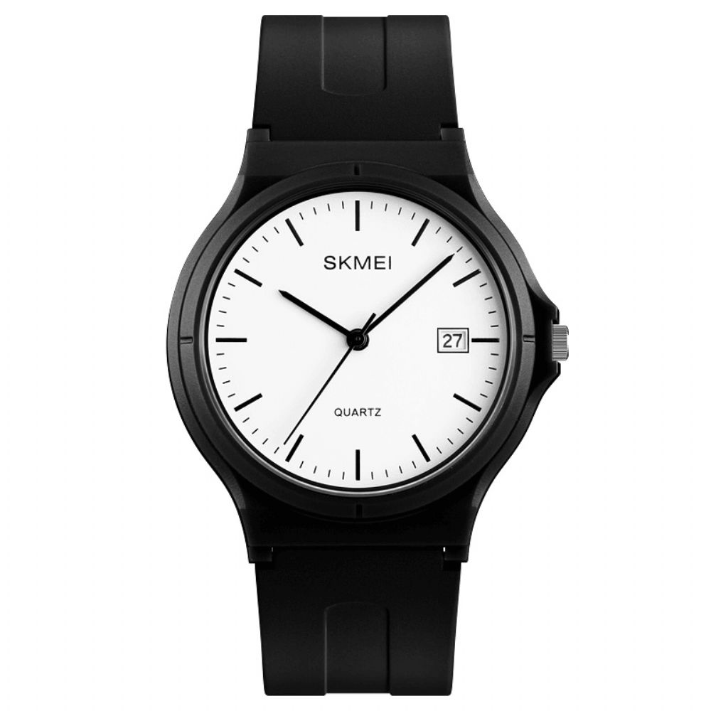 Skmei 1449 Simple Black Pointer Mode Kleurrijke Heren Dames Quartz Horloge