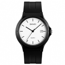 Skmei 1449 Simple Black Pointer Mode Kleurrijke Heren Dames Quartz Horloge