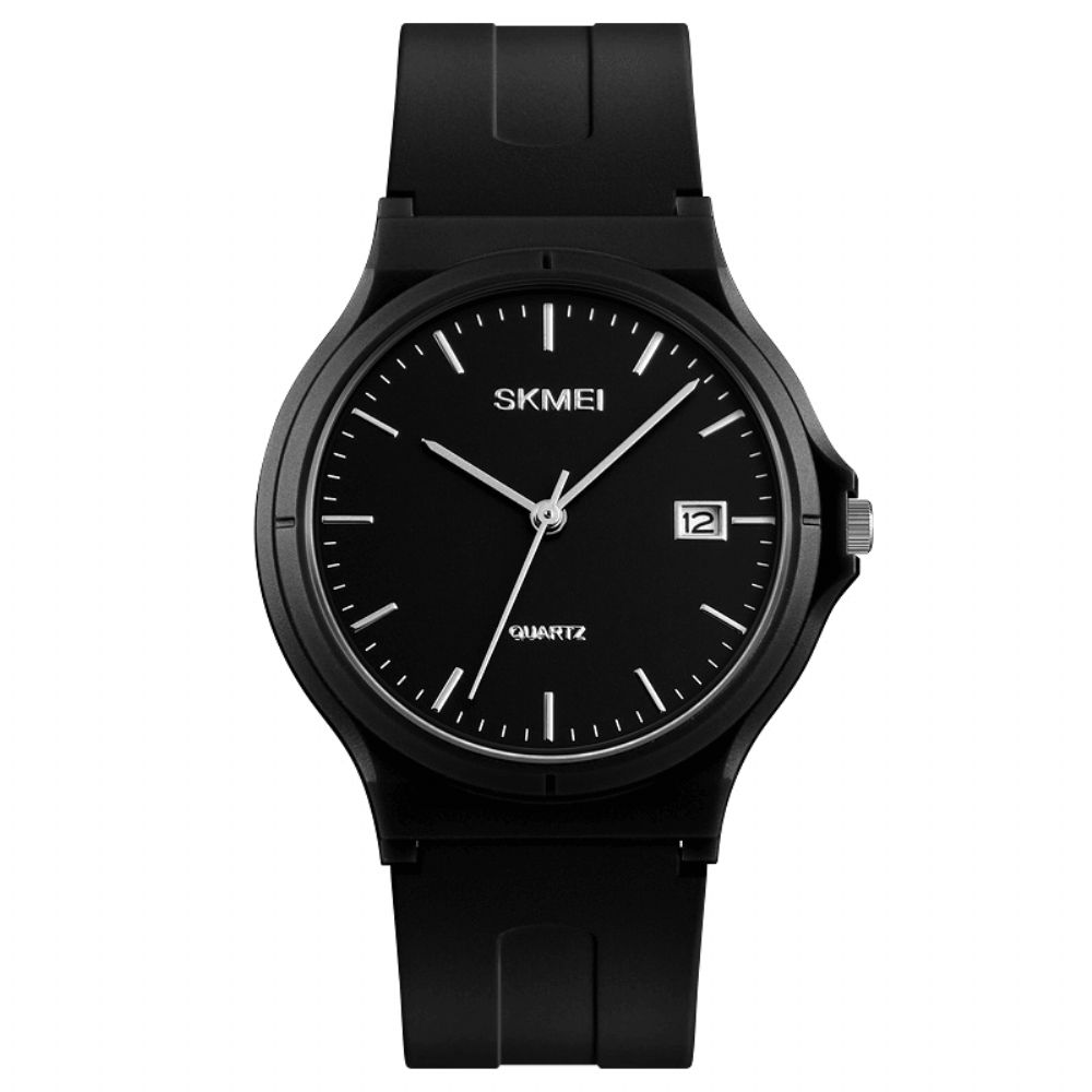 Skmei 1449 Simple Black Pointer Mode Kleurrijke Heren Dames Quartz Horloge