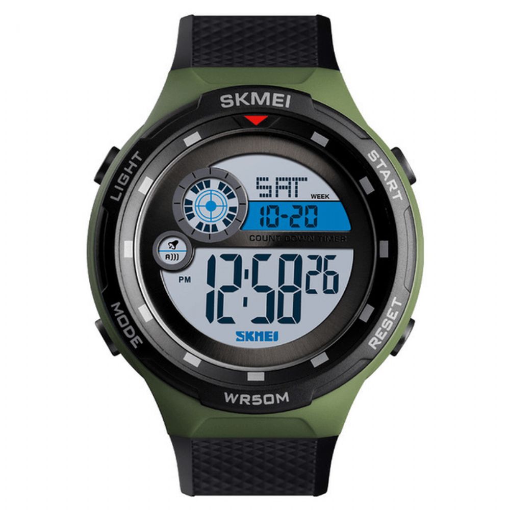 Skmei 1465 50M Waterdicht Countdown Outdoor El Light Sports Heren Digitaal Horloge