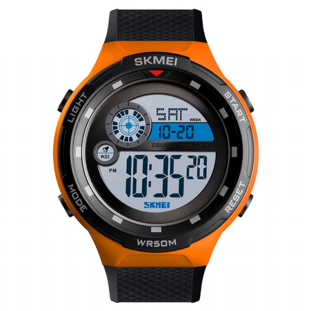 Skmei 1465 50M Waterdicht Countdown Outdoor El Light Sports Heren Digitaal Horloge