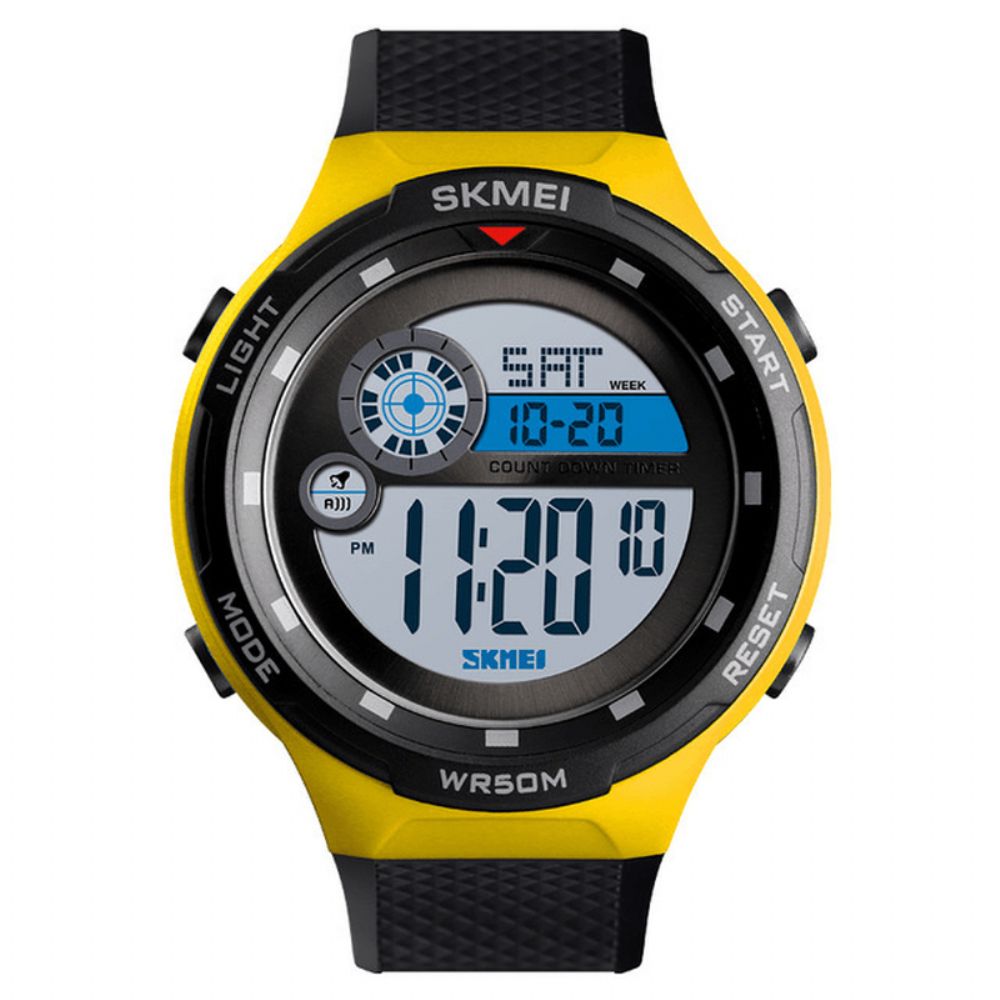 Skmei 1465 50M Waterdicht Countdown Outdoor El Light Sports Heren Digitaal Horloge