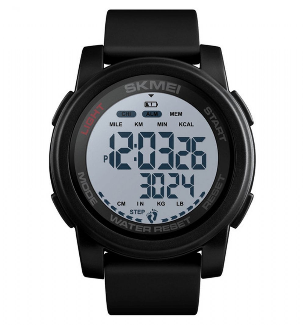 Skmei 1469 Calorie Stappenteller Countdown Waterdicht Lichtgevend Sport Digitaal Horloge Herenhorloge