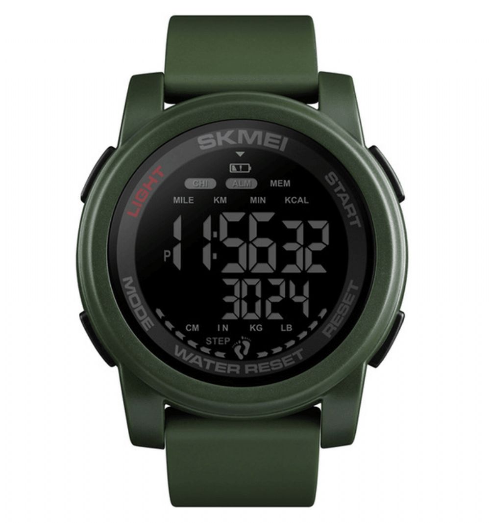 Skmei 1469 Calorie Stappenteller Countdown Waterdicht Lichtgevend Sport Digitaal Horloge Herenhorloge