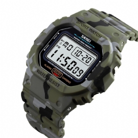 Skmei 1471 Militair Stopwatch Alarm Waterdicht Sport Schokbestendig Digitaal Herenhorloge