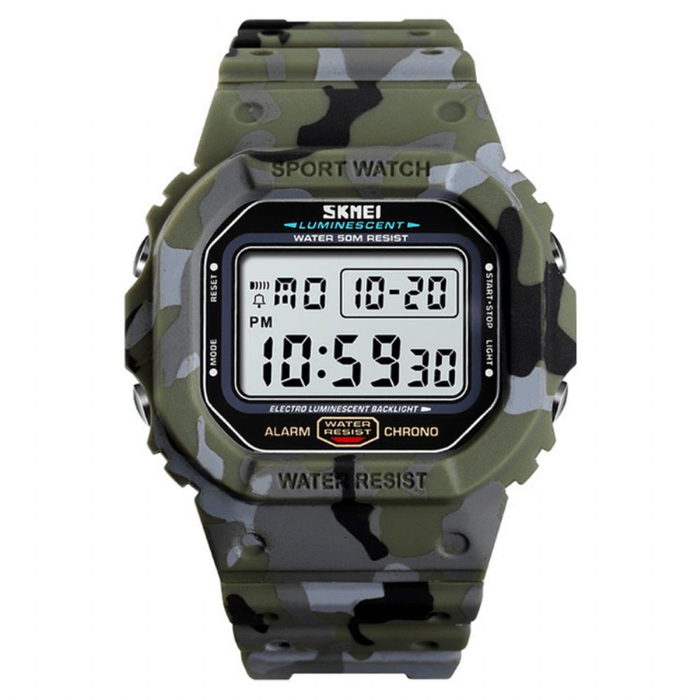 Skmei 1471 Militair Stopwatch Alarm Waterdicht Sport Schokbestendig Digitaal Herenhorloge