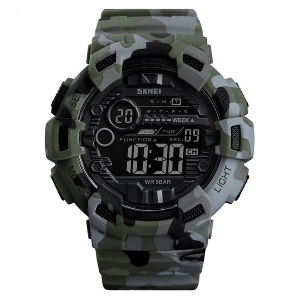 Skmei 1472 Weekweergave Alarm Cowboy Waterdicht Sport Heren Digitaal Horloge