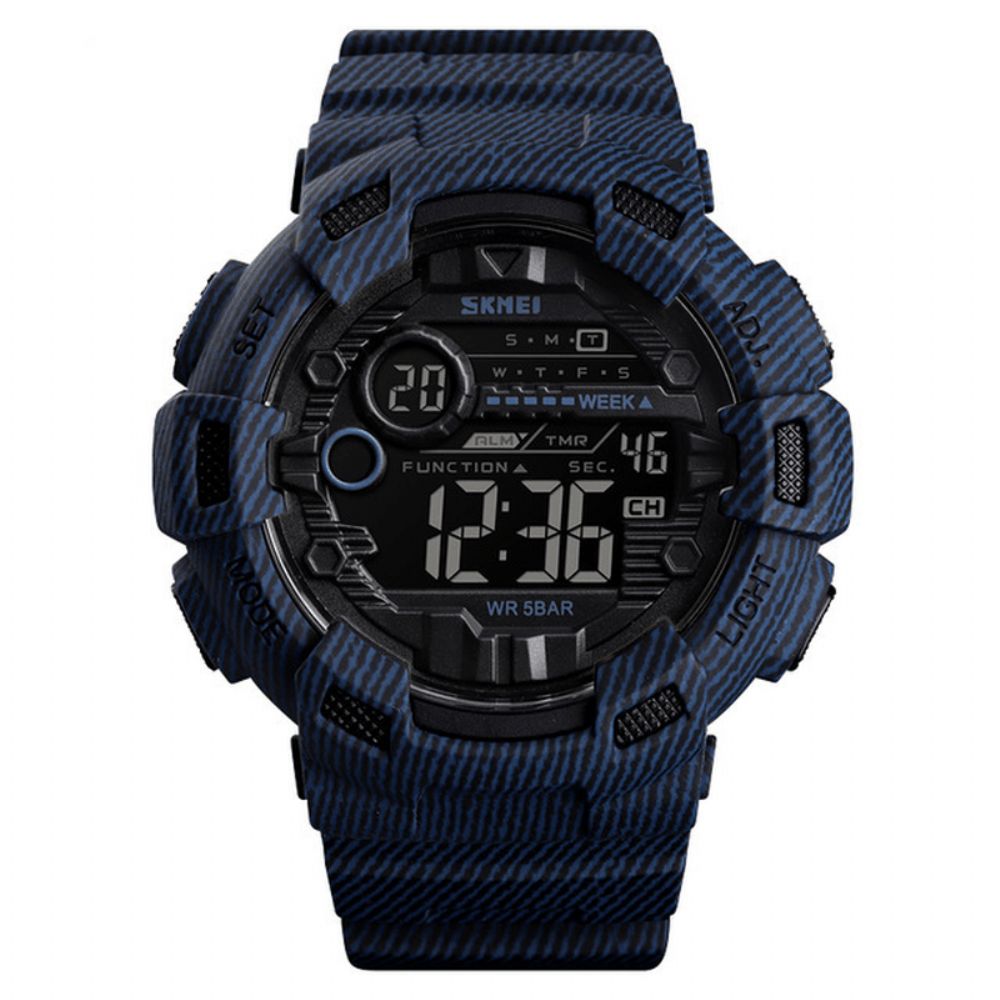 Skmei 1472 Weekweergave Alarm Cowboy Waterdicht Sport Heren Digitaal Horloge