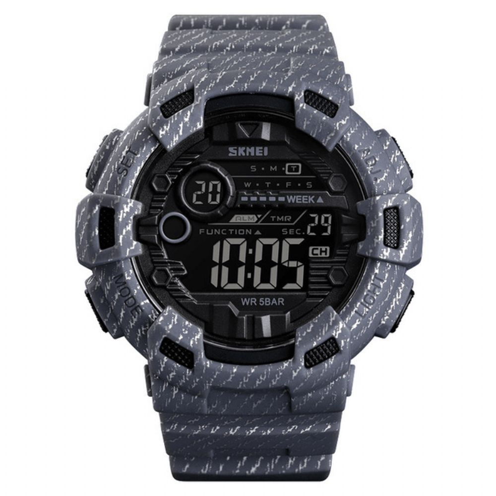 Skmei 1472 Weekweergave Alarm Cowboy Waterdicht Sport Heren Digitaal Horloge