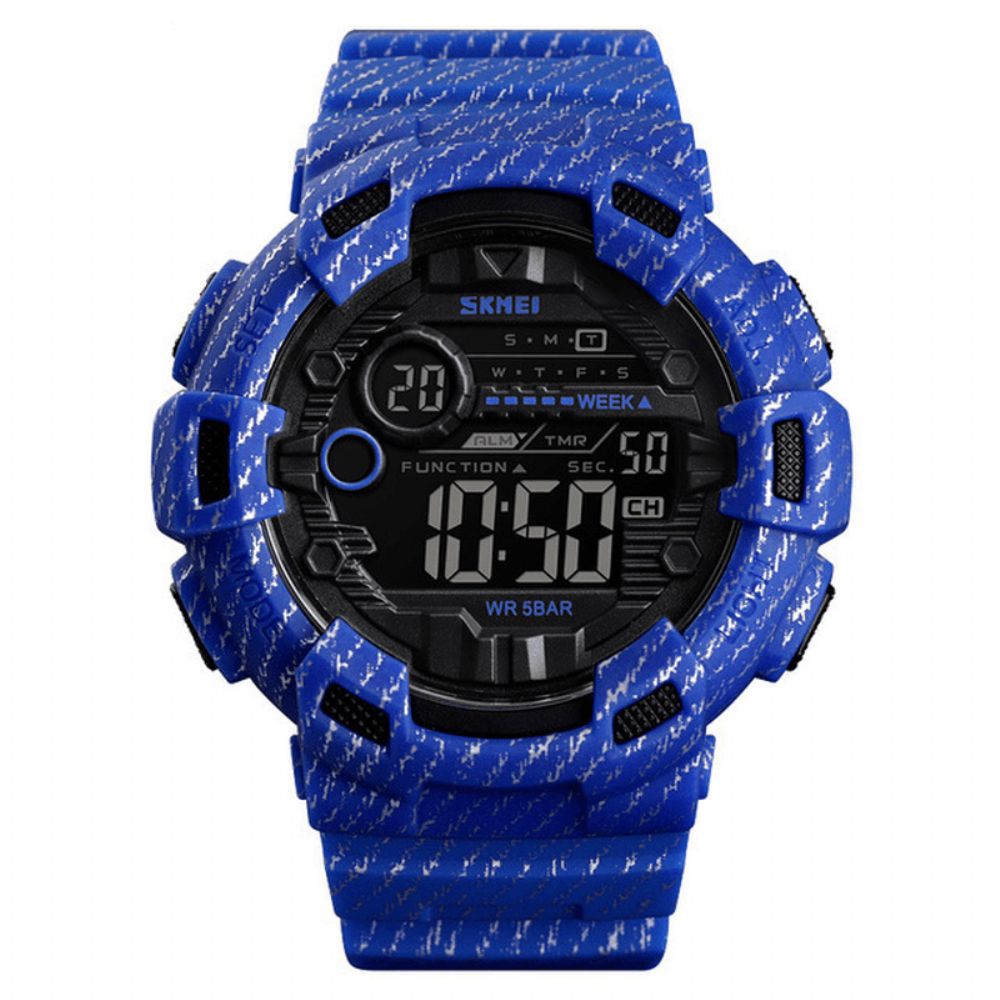 Skmei 1472 Weekweergave Alarm Cowboy Waterdicht Sport Heren Digitaal Horloge