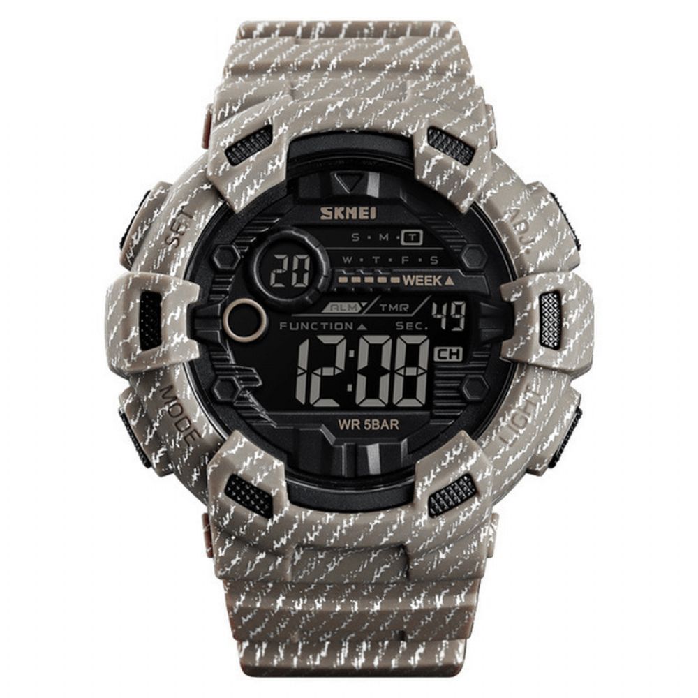 Skmei 1472 Weekweergave Alarm Cowboy Waterdicht Sport Heren Digitaal Horloge