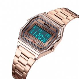 Skmei 1474 Casual Dameshorloge 3Atm Waterdicht El Light Week Display Mode Digitaal Horloge