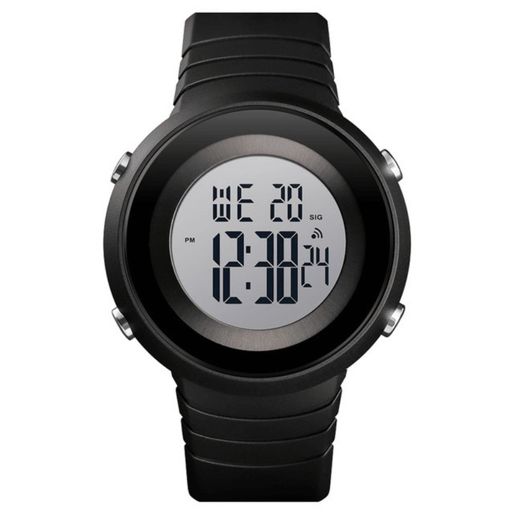 Skmei 1507 5Atm Waterdicht Stopwatch Alarm Digitaal Horloge Buitensporten Herenhorloge