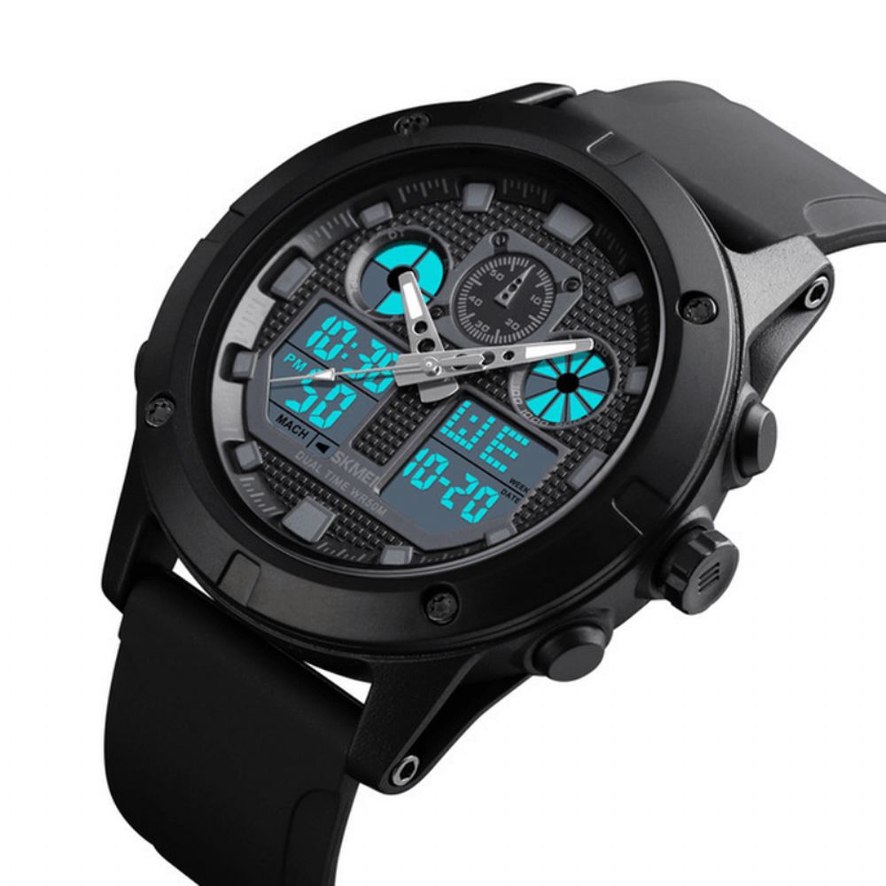 Skmei 1514 Outdoor Sports 50M Waterdichte Chronograaf Stopwatch Digitaal Horloge Herenhorloge