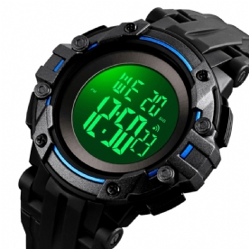 Skmei 1545 Alarm Chronograaf Lichtgevende 5Atm Militaire Stijl Sport Heren Horloge Digitaal Horloge