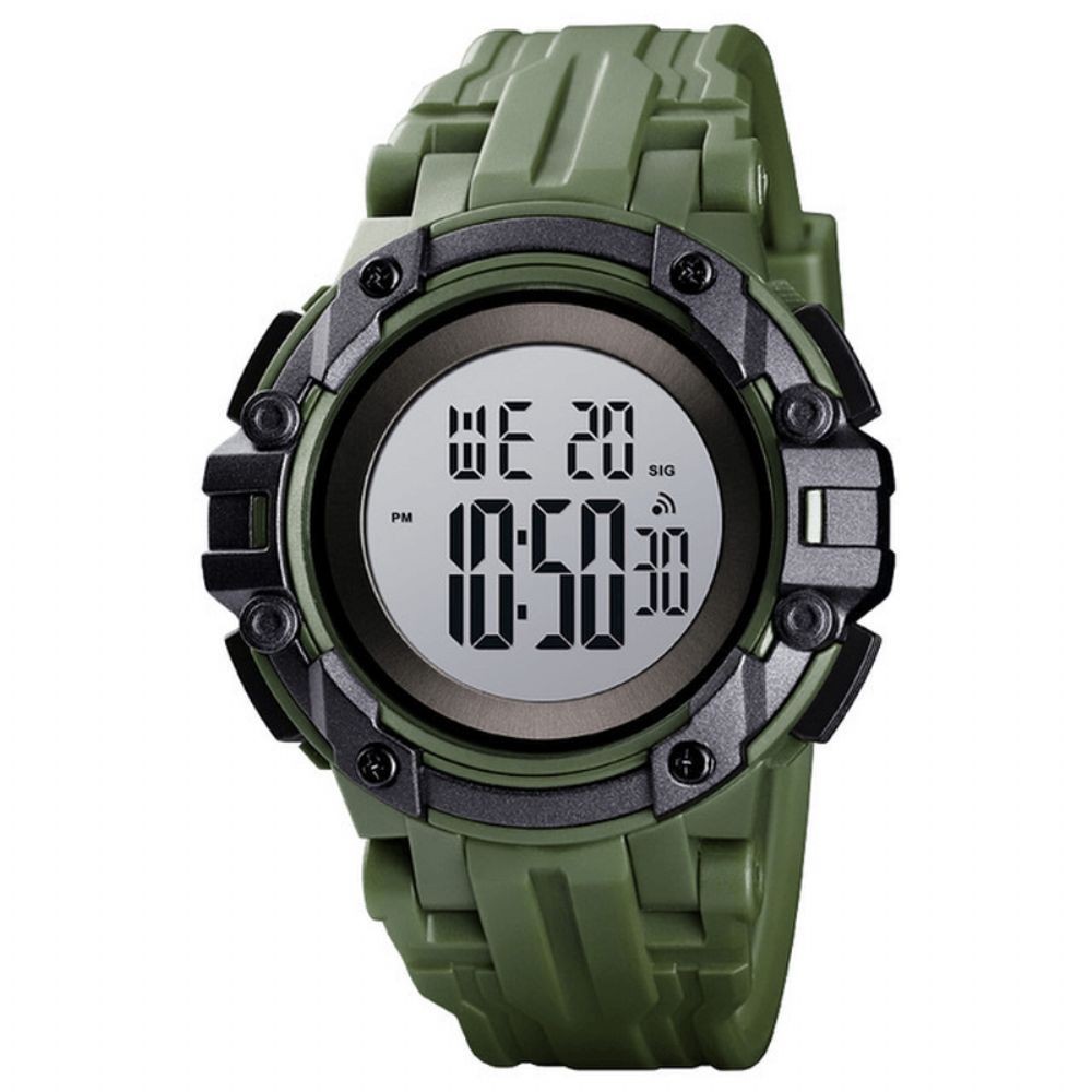 Skmei 1545 Alarm Chronograaf Lichtgevende 5Atm Militaire Stijl Sport Heren Horloge Digitaal Horloge