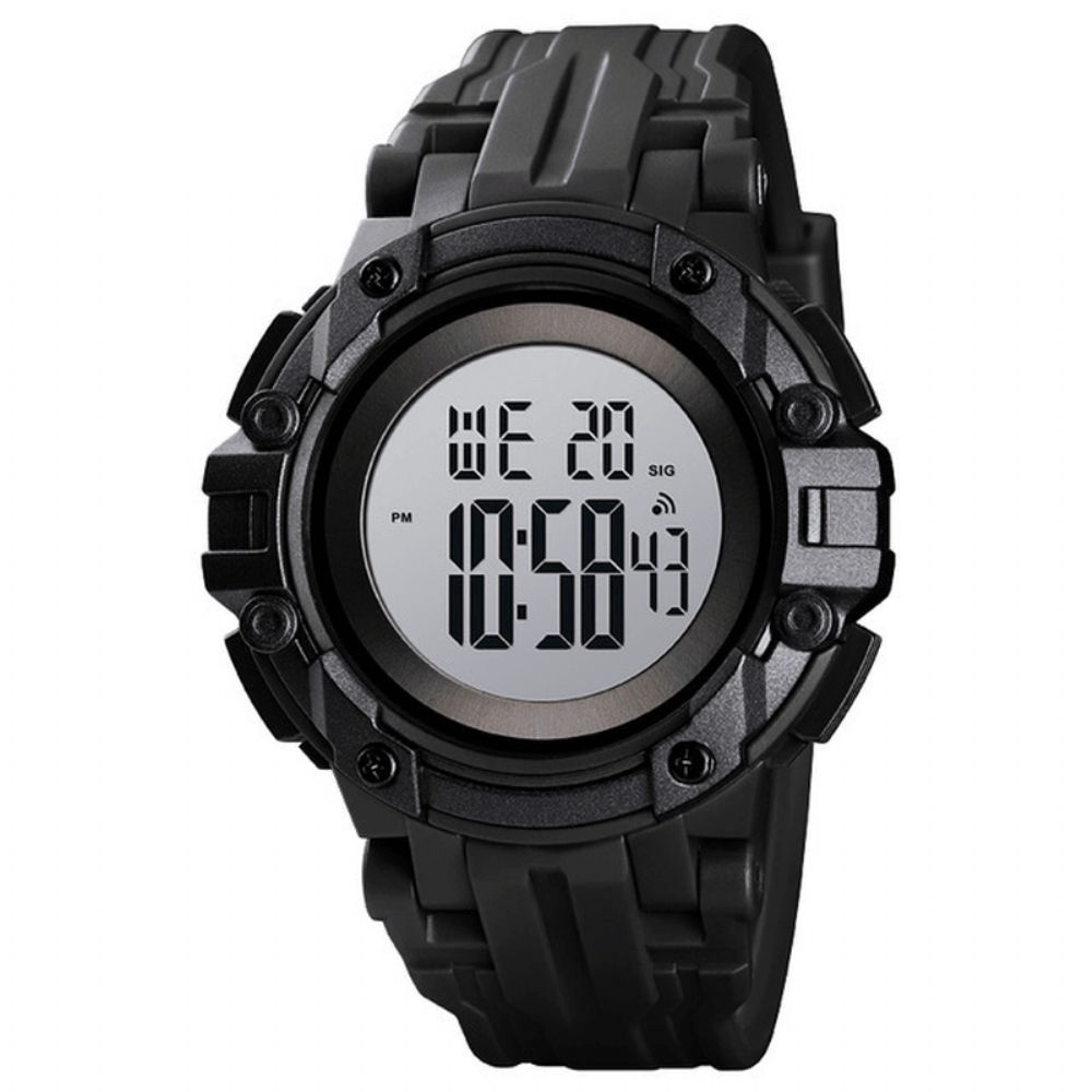 Skmei 1545 Alarm Chronograaf Lichtgevende 5Atm Militaire Stijl Sport Heren Horloge Digitaal Horloge