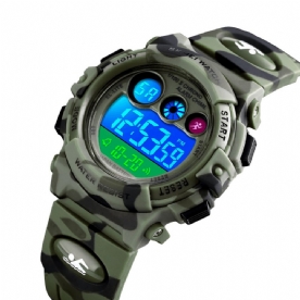 Skmei 1547 Energetic Dial Design Led + El Lights 5Atm Sport Kinderhorloge Digitaal Horloge