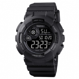 Skmei 1583 Sport Herenhorloge 5Atm Waterdicht Datum Weekweergave 12 24 Uur Led Digitaal Horloge