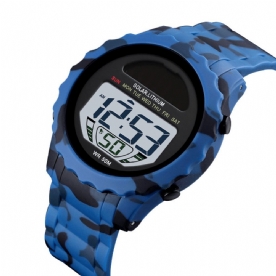 Skmei 1585 Waterdicht Led Digitaal Horloge Chronograaf Alarm Camouflage Heren Buitenhorloge