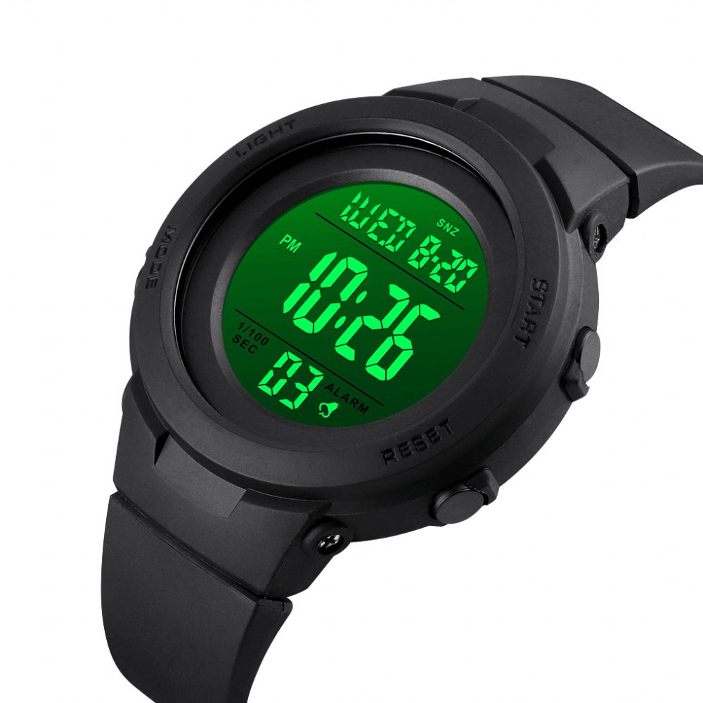 Skmei 1615 Mode 50M Waterdicht Lichtgevend Display Countdown Alarm Stopwatch Heren Sport Digitaal Horloge