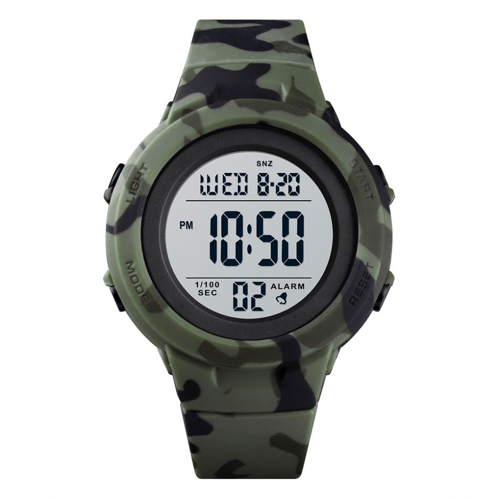 Skmei 1615 Mode 50M Waterdicht Lichtgevend Display Countdown Alarm Stopwatch Heren Sport Digitaal Horloge