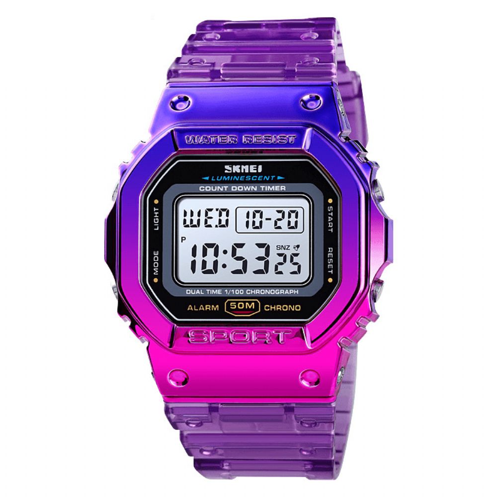 Skmei 1622 Dazzling Dames Digitaal Horloge Modieus Alarm Chronograaf Sport Polshorloge