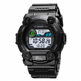 Skmei 1633 Chronograaf Sport Heren Polshorloge Lichtgevend Display Waterdicht Led Digitaal Horloge