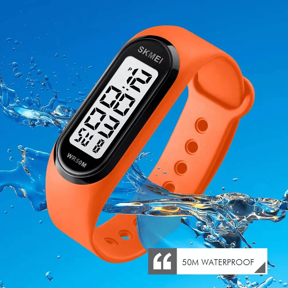 Skmei 1666 Led-Licht Digitaal Horloge 5Atm Waterdicht Datumweergave Sport Unisex Horloge