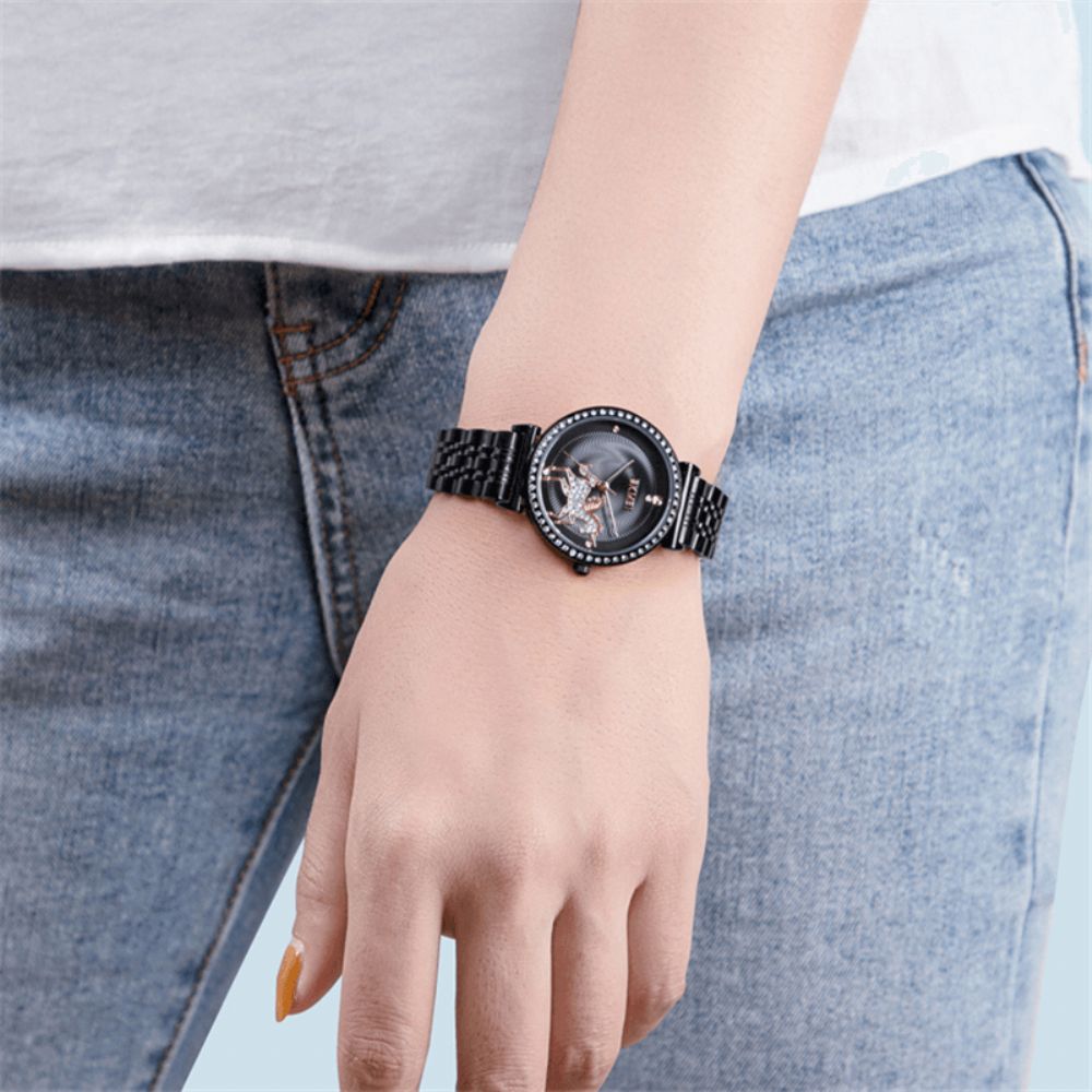 Skmei 1686 Elegante Dameshorloge Mode Casual Stalen Band Waterdicht Vrouwelijk Quartz Horloge