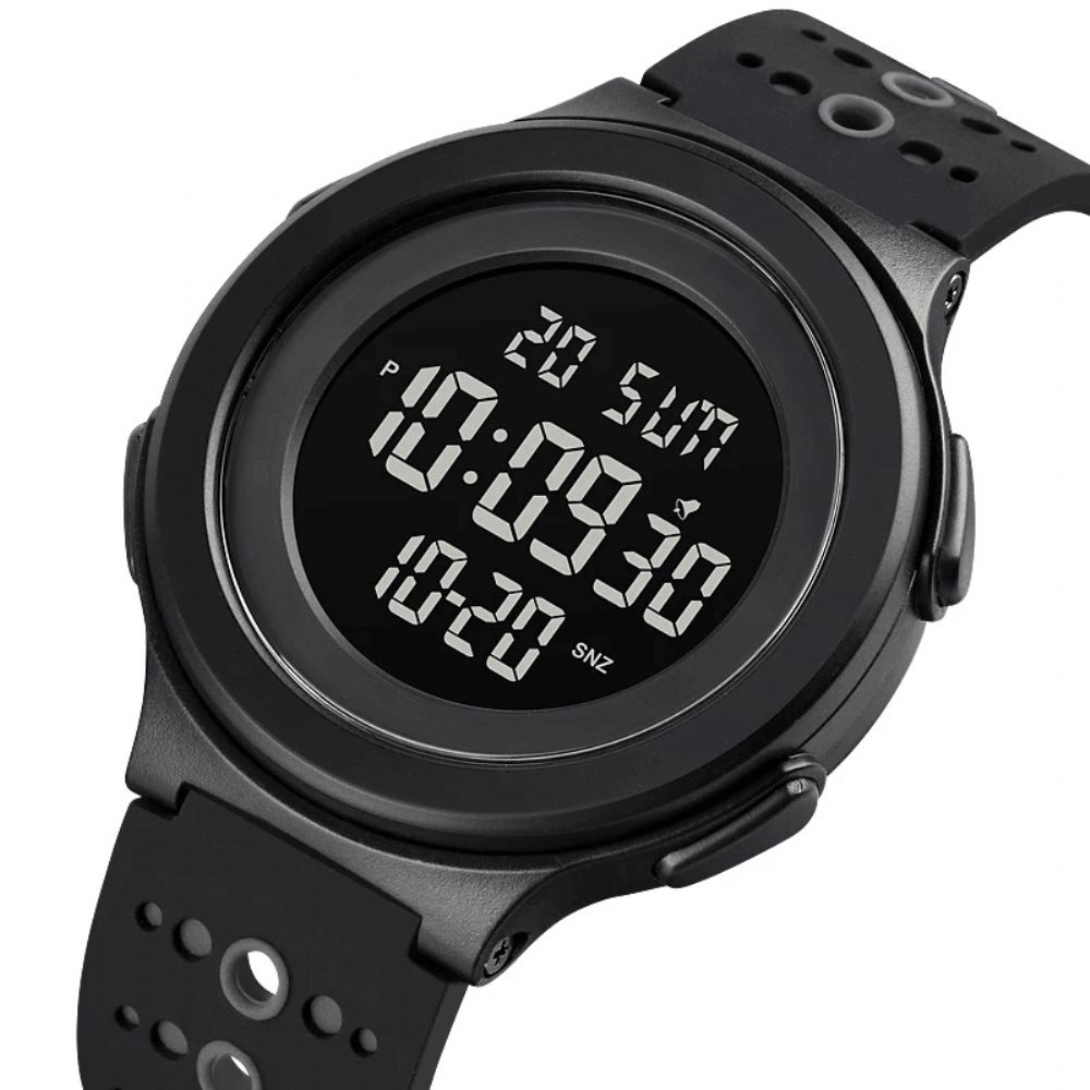 Skmei 1733 Sport Casual 12 24 Uur Modus El Lichtgevende Display Stopwatch Alarm 5Atm Waterdicht Mannen Digitale Horloge