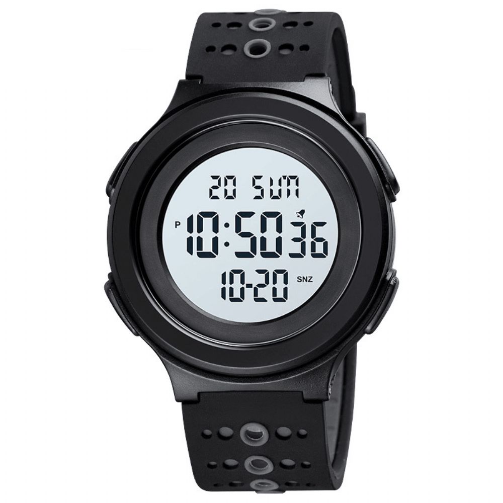 Skmei 1733 Sport Casual 12 24 Uur Modus El Lichtgevende Display Stopwatch Alarm 5Atm Waterdicht Mannen Digitale Horloge