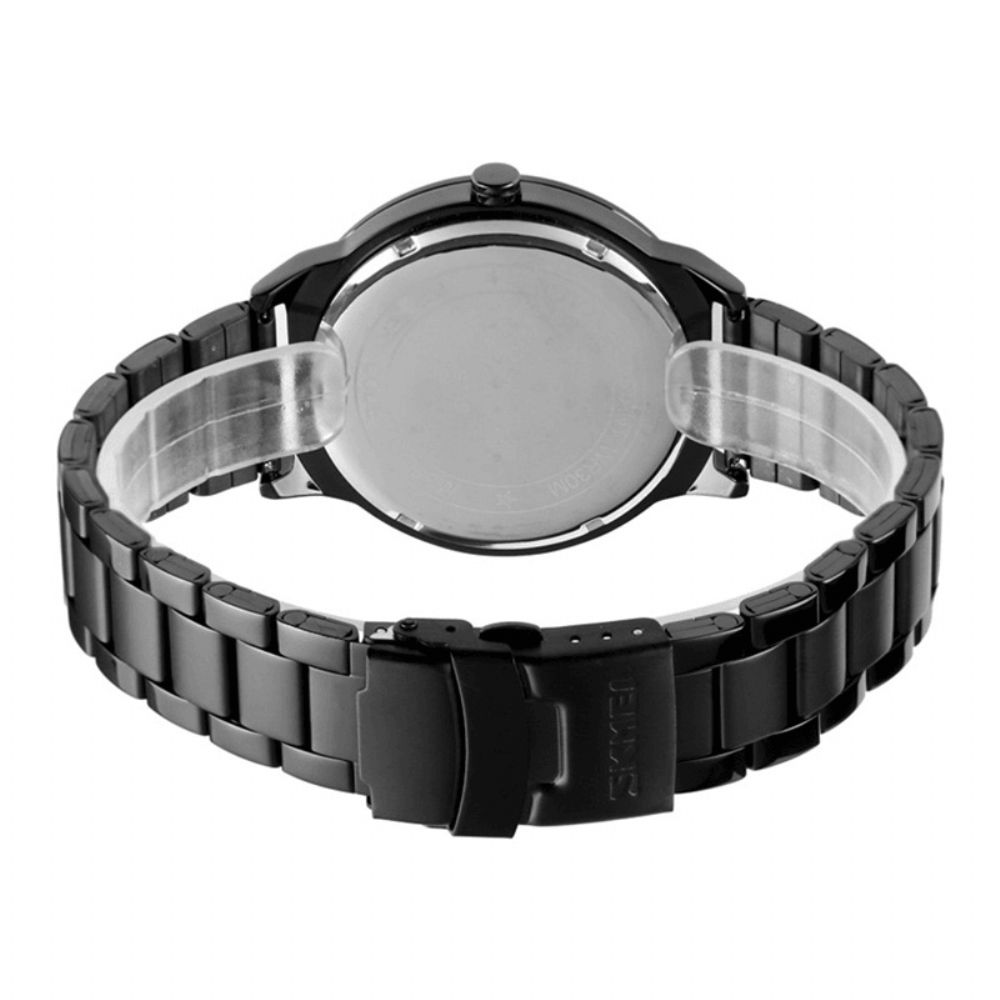 Skmei 9210 Mode Zakelijke Stijl Herenhorloge 3D Dail Waterdicht Roestvrij Staal Quartz Horloges