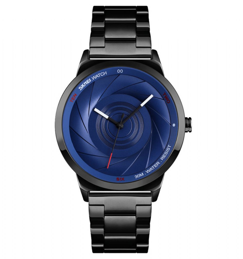 Skmei 9210 Mode Zakelijke Stijl Herenhorloge 3D Dail Waterdicht Roestvrij Staal Quartz Horloges