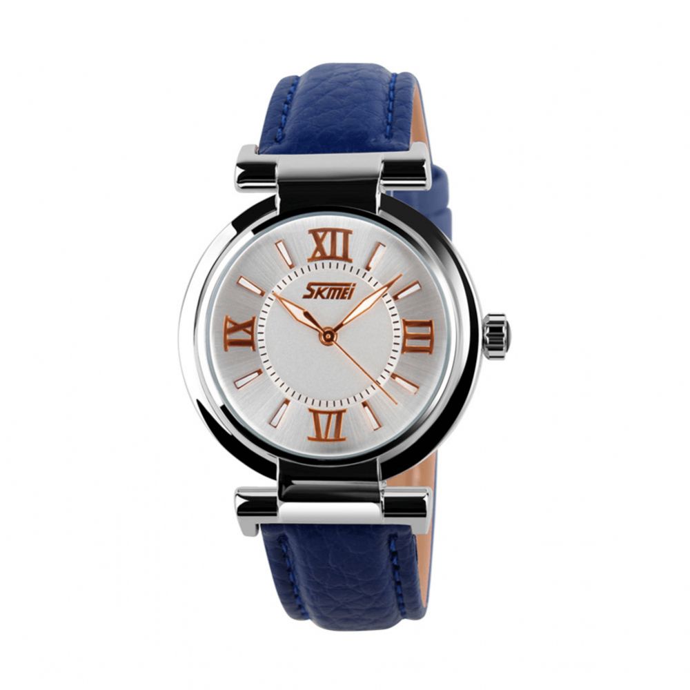 Skmei Mode Dameshorloge Waterdicht Lederen Band Casual Quartz Horloge