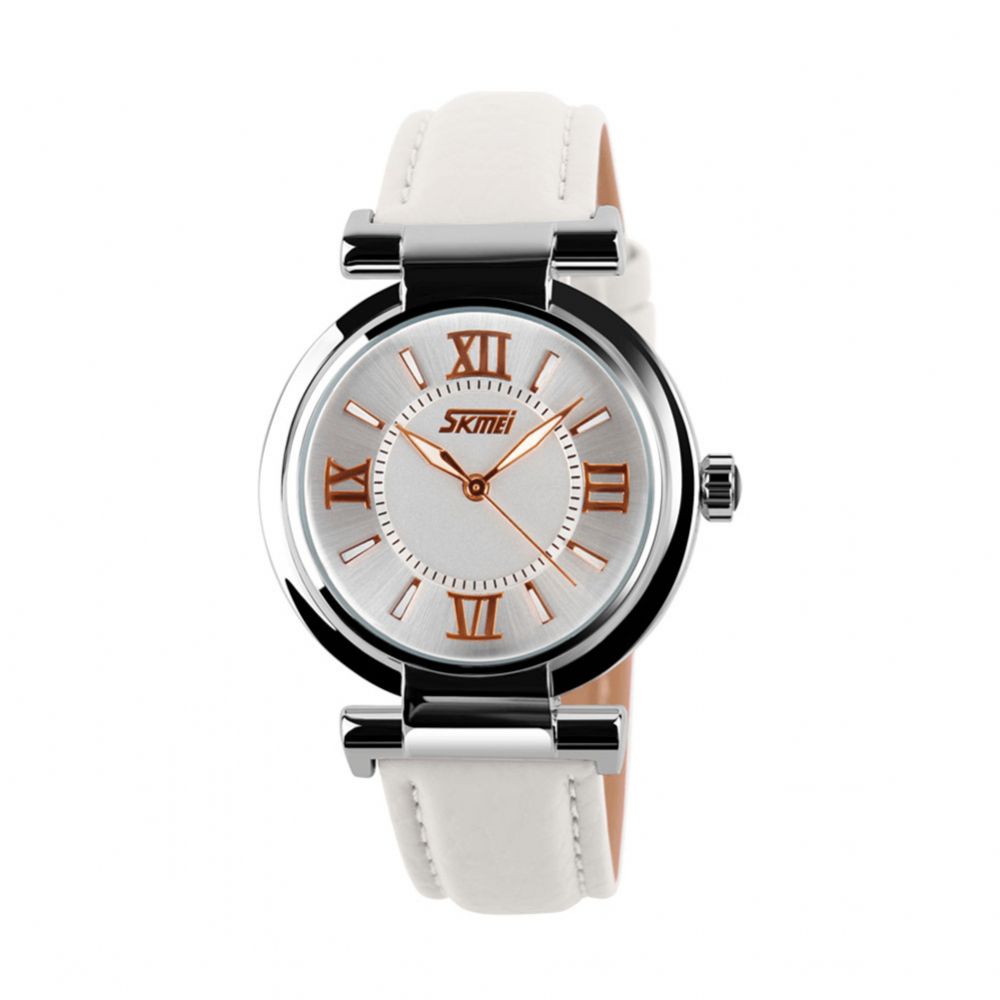 Skmei Mode Dameshorloge Waterdicht Lederen Band Casual Quartz Horloge