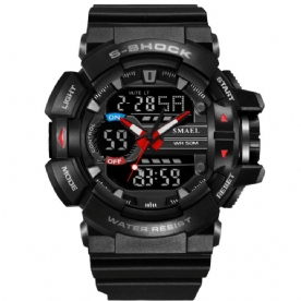 Smael 1436 Militaire Stijl Led Digitaal Horloge Display Tijd Datum Sport Polshorloge