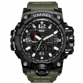 Smael 1545 Digitale Horlogeband Dual Display Waterdicht Sport Analoog Quartz Horloge