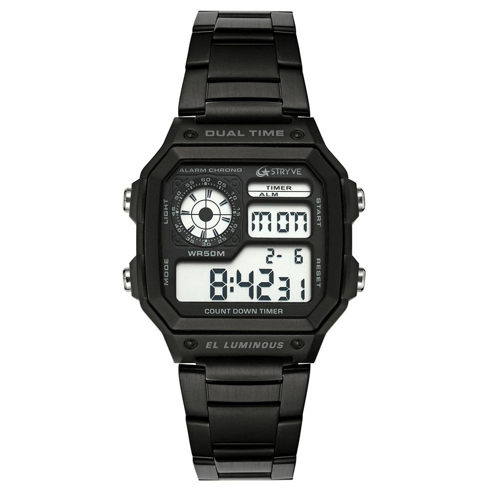 Stryve S8007 Lichtgevende Display Alarm Datum Weekweergave Countdown Heren Sport Digitaal Horloge