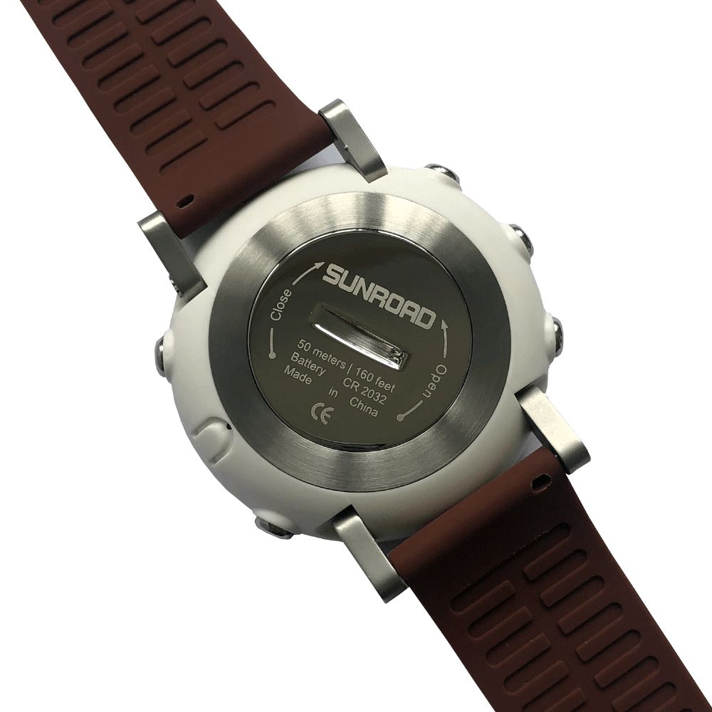 Sunroad Fr851 Multifunctionele El-Achtergrondverlichting Atmosferische Druk Chronograaf Kompas Weersvoorspelling 5Atm Waterdicht Outdoor Heren Digitaal Horloge