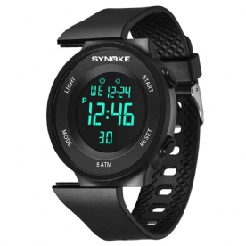 Synoke 9199 Mode Studentenhorloge 5Atm Waterdicht Lichtgevend Display Multifunctioneel Sport Digitaal Horloge