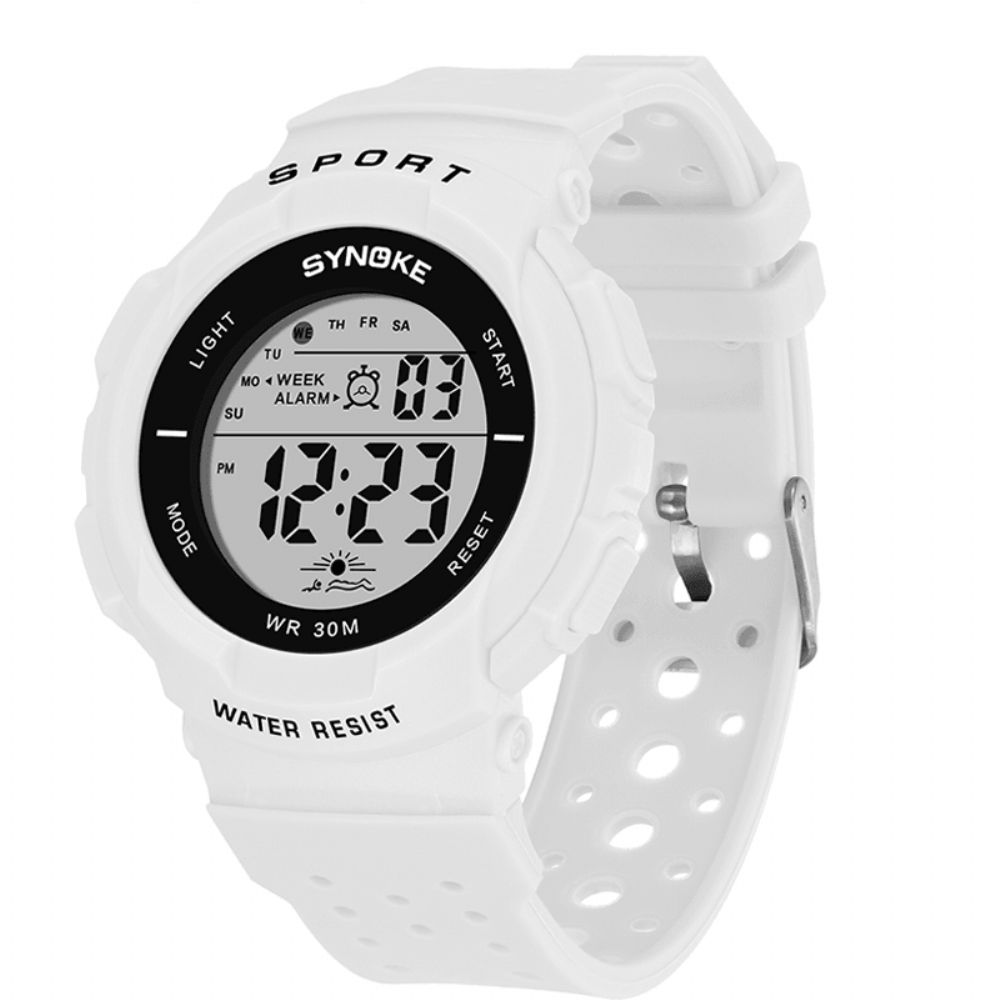 Synoke 9617 Mode Horloge 3Atm Waterdicht El Light Meerdere Functies Kleurrijk Led Sport Digitaal Horloge