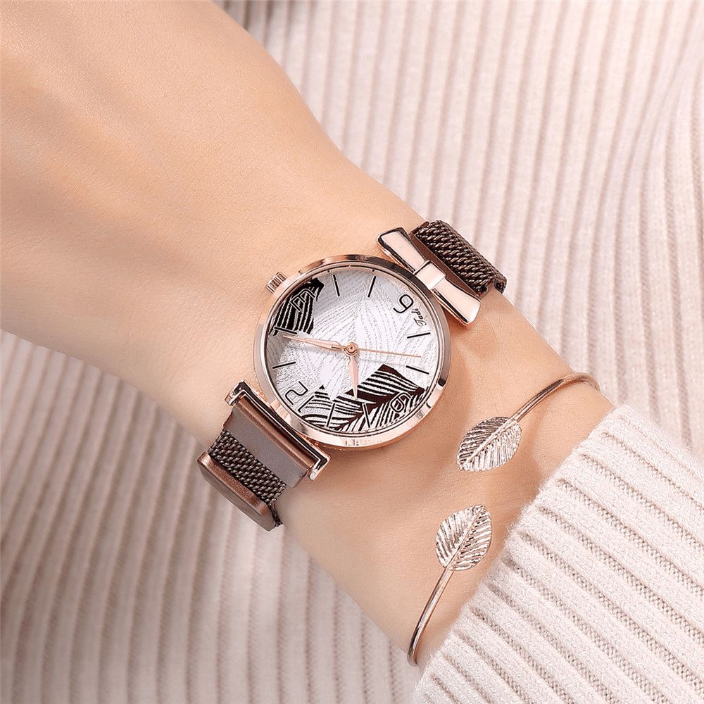 Wedergeboorte 440 Casual Stijl Dames Polshorloge Modieus Volledig Stalen Quartz Horloge