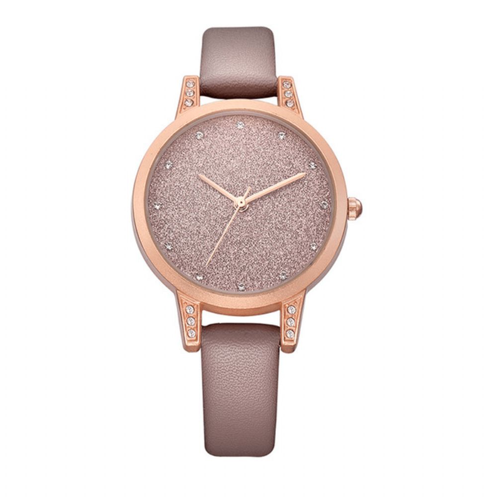 Wedergeboorte Re018 Strass Elegant Design Dames Polshorloge Rose Gold Case Quartz Horloge