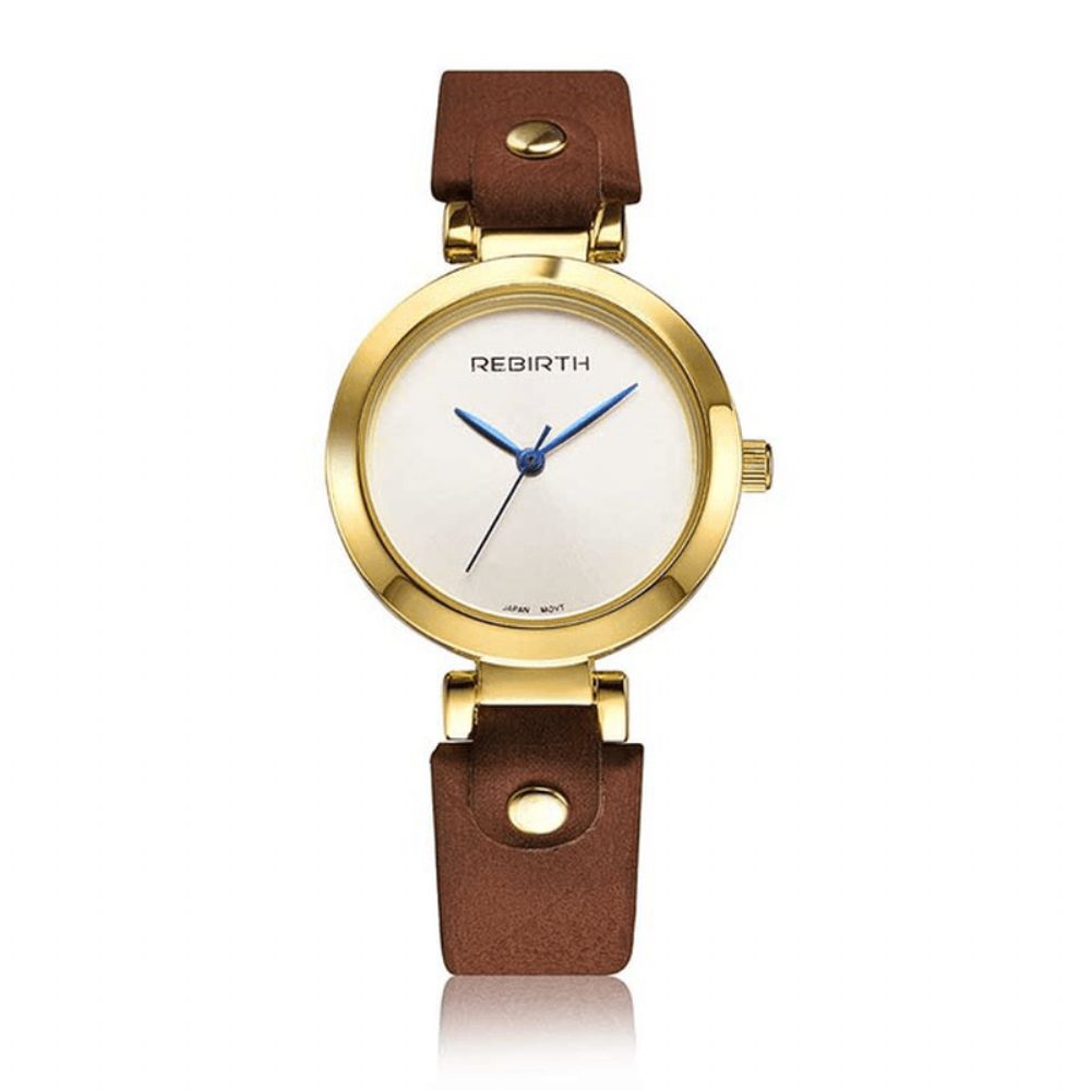 Wedergeboorte Re024 Eenvoudige Stijl Dames Polshorloge Elegant Design Quartz Horloges