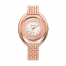 Wedergeboorte Re079 Mode Dames Quartz Horloge Dames Luxe Diamanten Stalen Band Armband Horloge