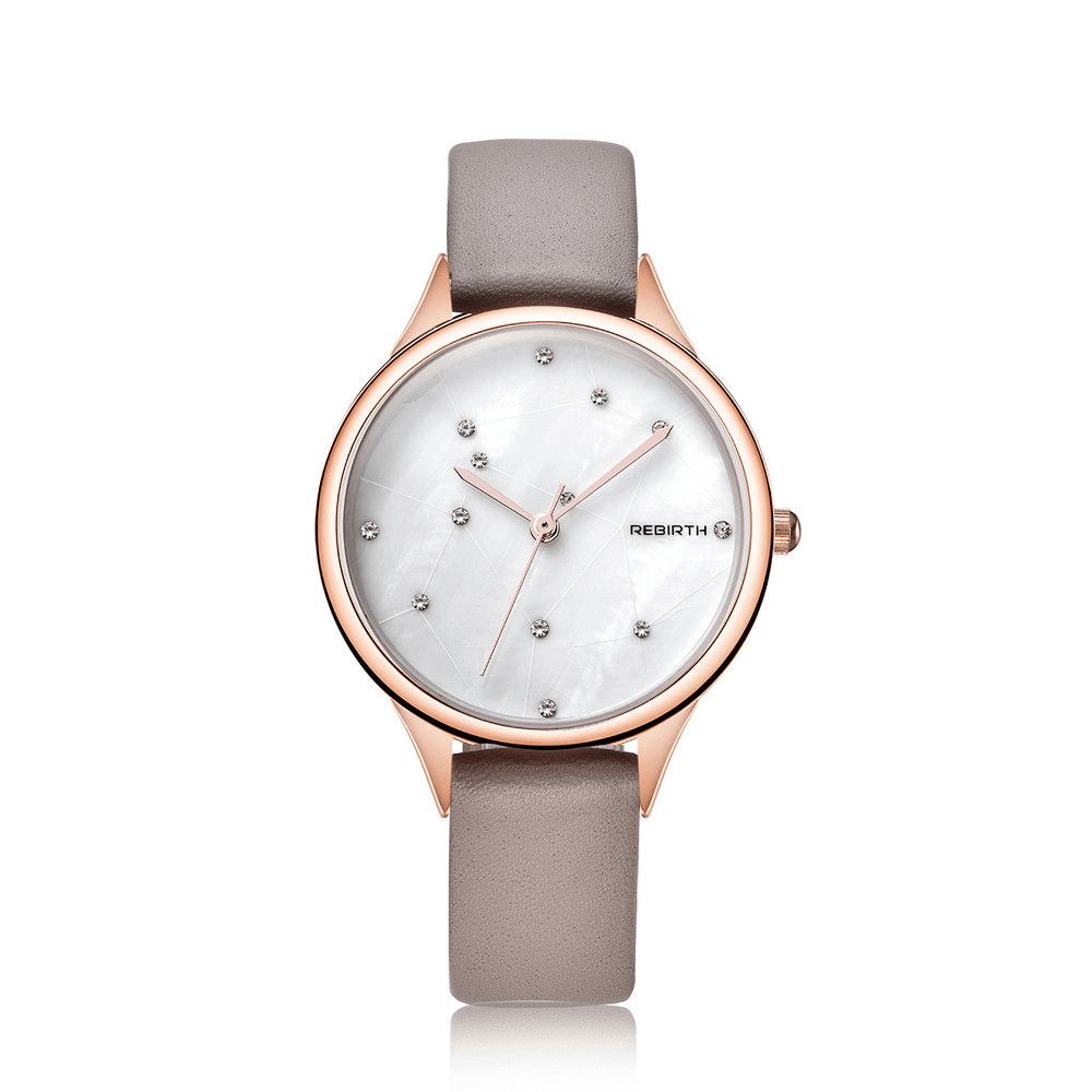 Wedergeboorte Re086 Sterrenhemel Dames Polshorloge Rose Gouden Kast Quartz Horloge