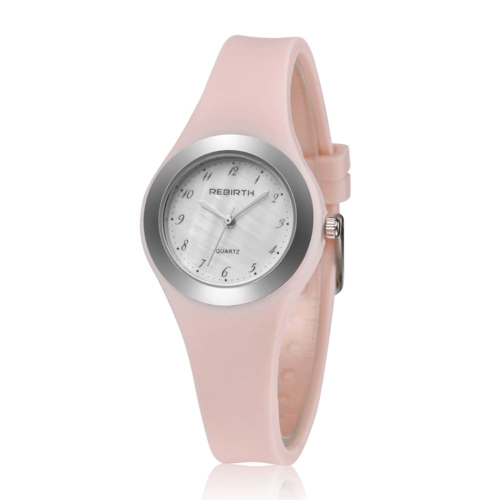 Wedergeboorte Re091 Casual Stijl Dames Polshorloge Siliconen Zachte Band Quartz Horloges